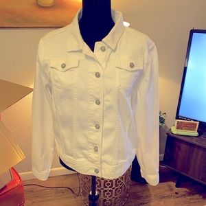 GAP White Denim Jacket Size Large